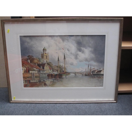 308 - LOUIS VAN STAATEN. Delft, Holland, signed, watercolour, 16 x 24in.