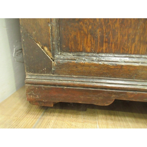 39 - An 18th Century oak Dresser and rack the upper section fitted pair of cupboard doors and six drawers... 