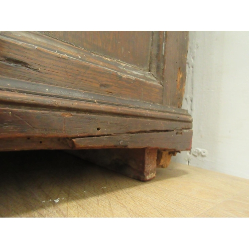 39 - An 18th Century oak Dresser and rack the upper section fitted pair of cupboard doors and six drawers... 