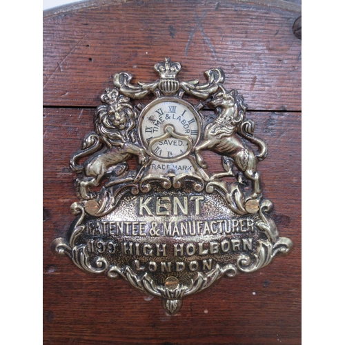 430 - A Victorian Knife Cleaner on stand by Kent's with ceramic manufacturers plaque 3ft 10in H