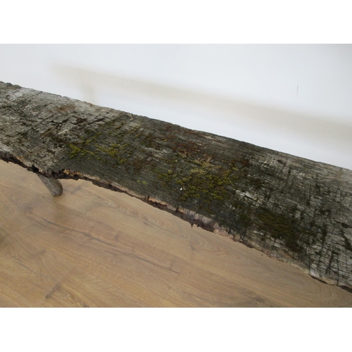 482 - An antique rustic Pig Bench with replacement legs 5ft 2in W x 1ft 8in H