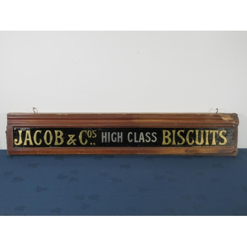 484 - A Jacob & Co. glass advertising Sign 3ft 4 1/2in