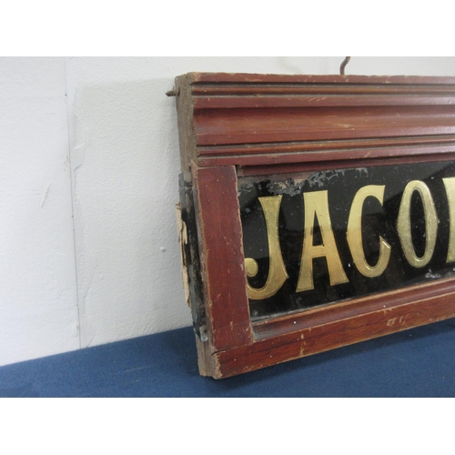 484 - A Jacob & Co. glass advertising Sign 3ft 4 1/2in