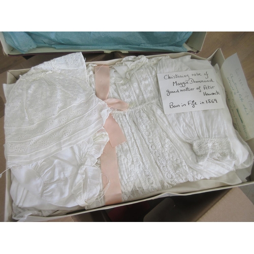 517 - A Victorian Christening Robe and a quantity of Beatrix Potter Books