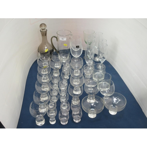 562 - A collection of Dartington, Rosenthal Bavarian  and other Glasses, Decanter and Jug