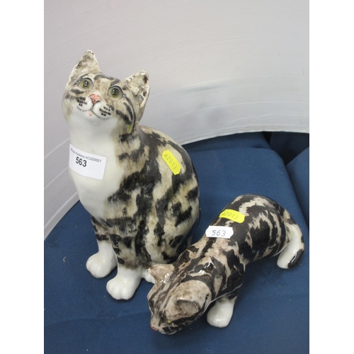 564 - Two Jenny Winstanley ceramic Cats