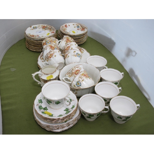 580 - A floral part Tea Set and a Colclough part Tea Set