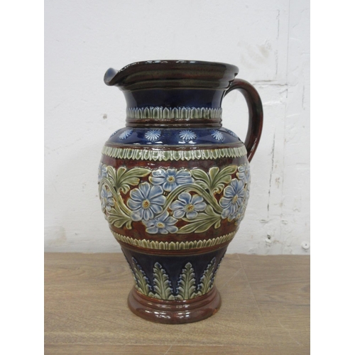 592 - A Royal Doulton blue and brown glazed stoneware Jug