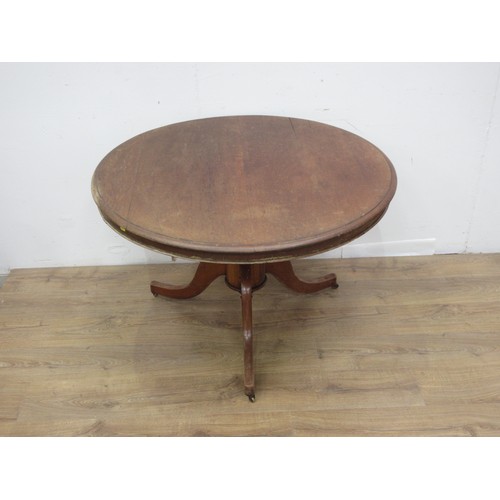 357 - A 19th Century mahogany circular Breakfast Table 3ft 5in D x 2ft 4in H