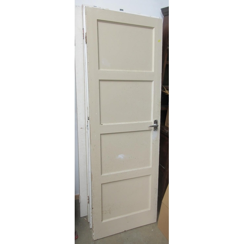 643 - Six vintage painted pine interior Doors