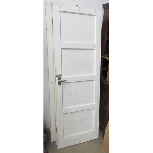 643 - Six vintage painted pine interior Doors