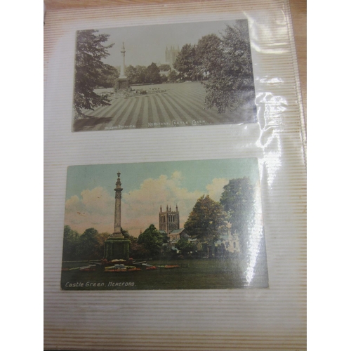 319 - A collection of Postcards, loose and in album to include a selection of local interest (Hereford, Le... 