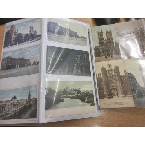 319 - A collection of Postcards, loose and in album to include a selection of local interest (Hereford, Le... 