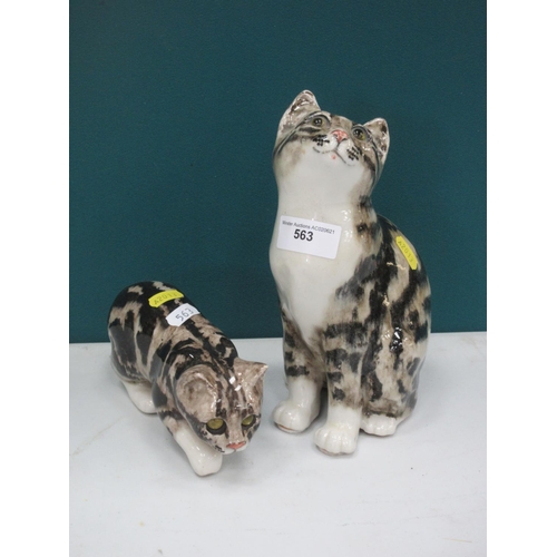 563 - Two Jenny Winstanley ceramic Cats