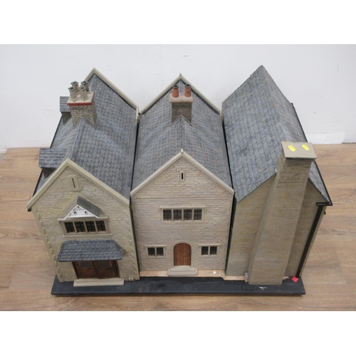 522A - A large modern Doll's House in the form of a Cotswold Manor 3ft 5in W x 2ft 6in H