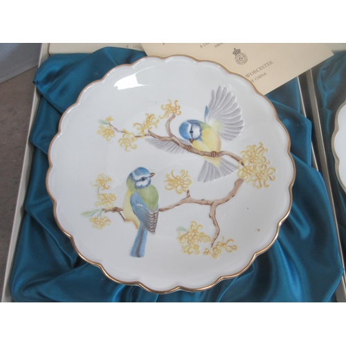 605 - Ten boxed Royal Worcester Birds of Dorothy Doughty Dessert Plates