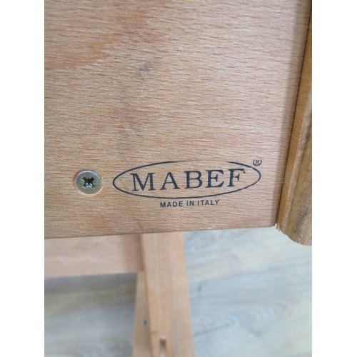 628 - A Mabef beechwood adjustable Easel 7ft 5in H x 2ft 3 1/2in W