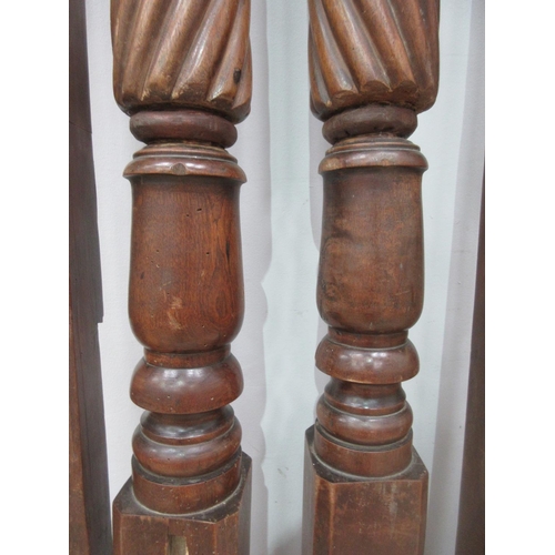 631 - A 19th Century mahogany Tester Bed with twisted columns