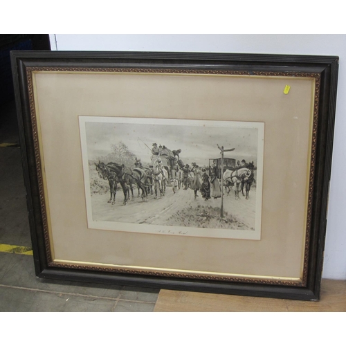 660 - AFTER GILBERT WRIGHT. 'The Start' and 'At the Crossroads', photogravures, 13 x 22in; a pair (2)