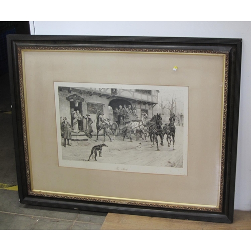 660 - AFTER GILBERT WRIGHT. 'The Start' and 'At the Crossroads', photogravures, 13 x 22in; a pair (2)