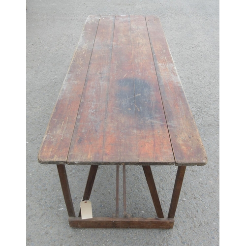 643A - A wooden Trestle Table