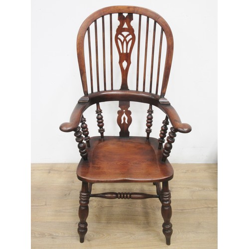 649 - A 19th Century ash and elm and (possibly other timbers) Windsor Armchair 3ft 10in H