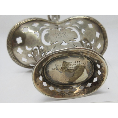 11 - A Tiffany & Co sterling silver small Posy Basket with central handle, No ??3628/3933.