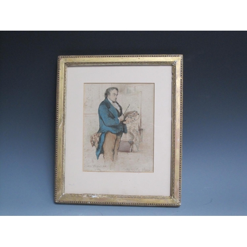 221 - AFTER SIR JOHN GILBERT R.A. (1817-1897). Portrait of the artist J.M.W. Turner, with inscription 'J.M... 