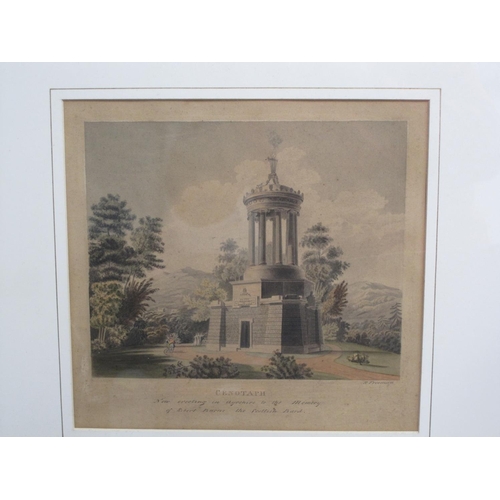 228 - R. FREEMAN (fl. c.1780). 'Cenatoph', inscribed 'Now Erecting in Ayrshire to the Memory of Robert Bur... 