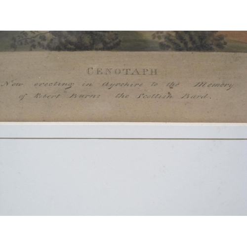 228 - R. FREEMAN (fl. c.1780). 'Cenatoph', inscribed 'Now Erecting in Ayrshire to the Memory of Robert Bur... 