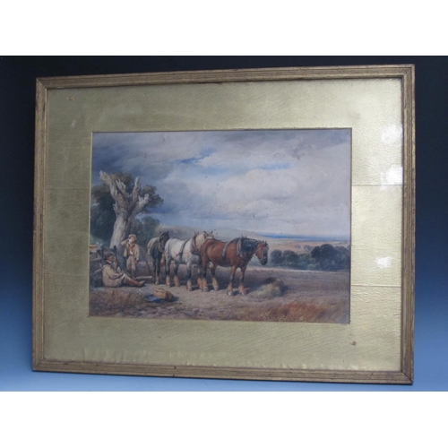 235 - HENRY BRITTON WILLIS (1810-1884). Plough-time, signed 'H. Britton Willis' (lower right), watercolour... 