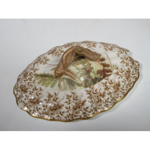 272A - A Royal Worcester service painted individual scenes with gamebirds, viz: Oval Platter with pheasant ... 