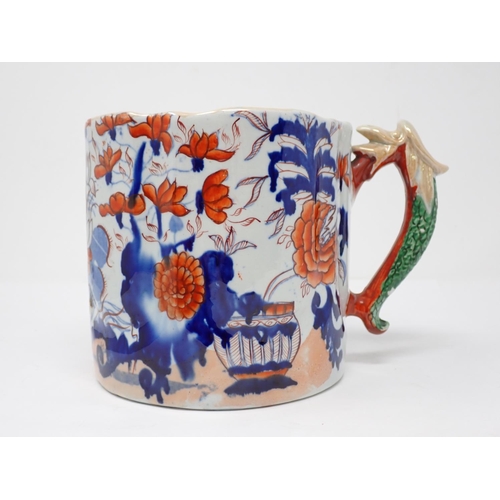 283 - A Masons Ironstone Mug with dragon handle, 5 1/2in H