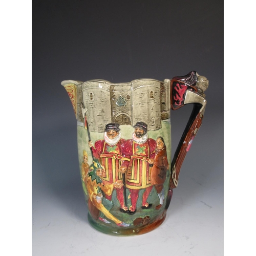 284 - A limited edition Royal Doulton 'The Tower of London' Jug, number 327 of 500, designed by Charles J.... 