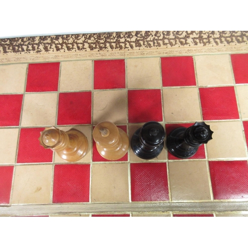 326 - A Staunton Chess Set by Jaques & Son, London with boxwood and ebonised pieces and including Moroccan... 