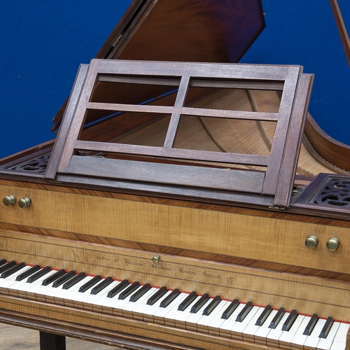 339 - An 18th Century Harpsichord by Jacobus and Abraham Kirckman, London 1787, a single manual in mahogan... 