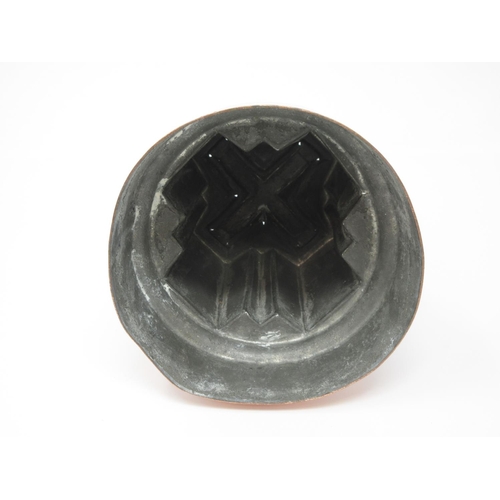 353 - A 19th Century copper Jelly Mould, stamped 'Registered April 29th 1863' 6in H A/F