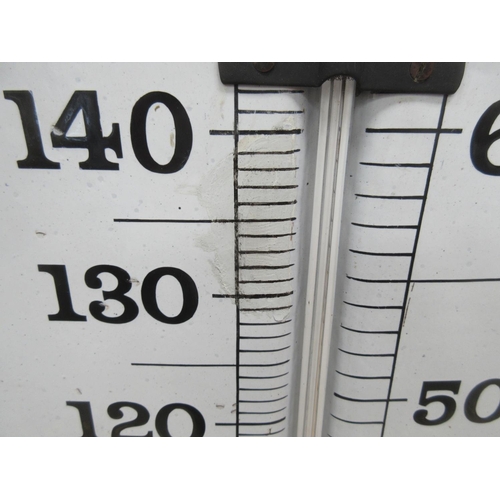 359 - A large enamel Stephens Inks Advertising Thermometer, 5ft high, 12in wide, the thermometer intact, o... 