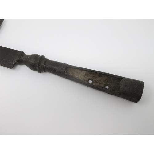 370 - An early, probably 16th/17th Century iron Pike blade and spike with hooked edge 1ft 4in L