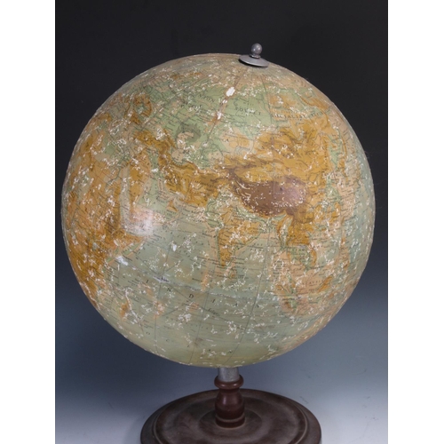 371 - A Philip's 19 inch Globe on mahogany stand 2ft H