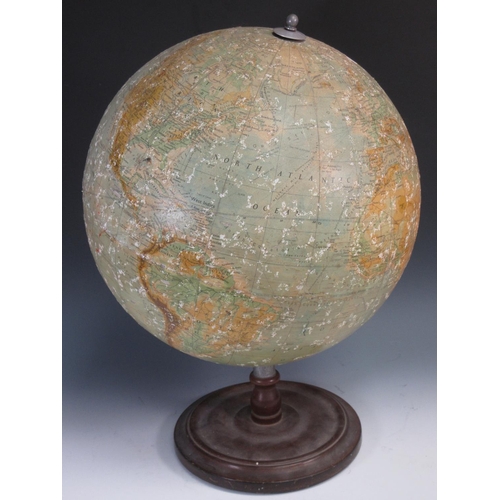 371 - A Philip's 19 inch Globe on mahogany stand 2ft H