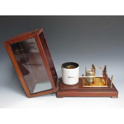 381 - A mahogany cased Barograph by Wilson, Warden & Co. Ltd, London 12in W x 7 1/2in H