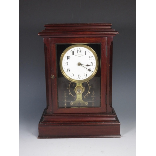 401 - A Eureka electric Mantel Clock No.9061, Patent No.14614 1906 in mahogany case 15in H x 11in W