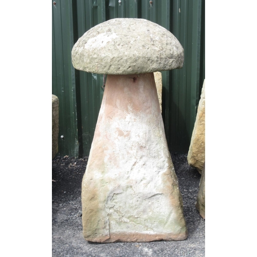 414 - An antique sandstone Staddle Stone 3ft 4in H x 1ft 9in D