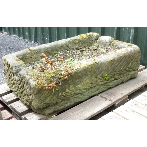 426 - An antique rectangular stone Trough 3ft W x 1ft 9in D x 10 1/2in H