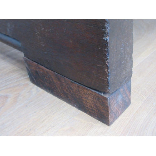 443 - A Victorian oak Pew of narrow proportions with high sides terminated with leafage surmount 4ft 8in H... 