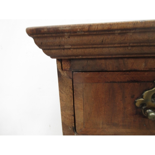 479 - An 18th Century walnut Jardiniere Stand with feather banded and quarter veneered top, fitted frieze ... 