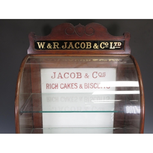 486 - A late 19th Century W. & R. Jacob & Co. Ltd mahogany and glazed counter top 'Rich Cakes & Biscuits' ... 