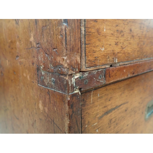 513 - A 19th Century Military chest of two short and three long drawers