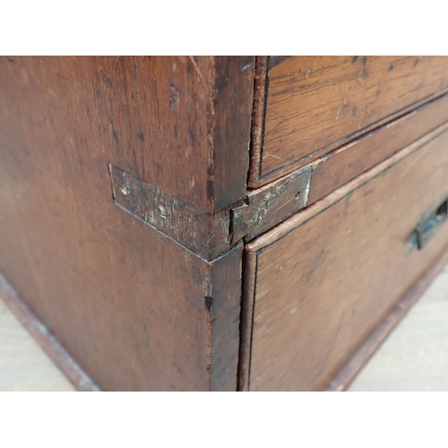 513 - A 19th Century Military chest of two short and three long drawers